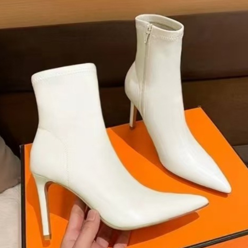 Motorcycle Cylinder - Botas femininas de salto fino com